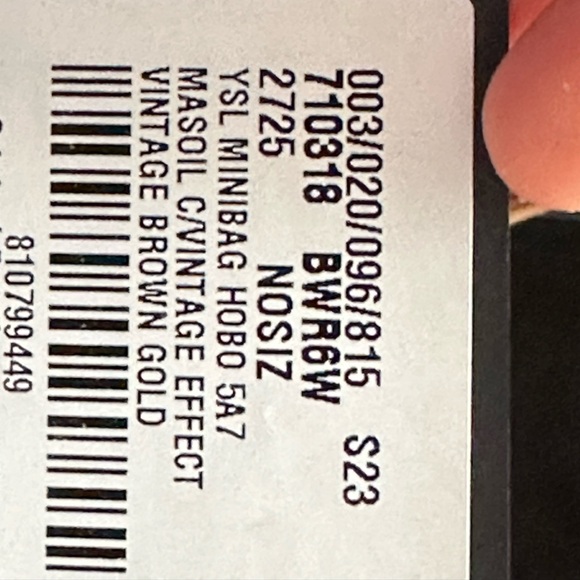 Ysl Le 5 a 7 mini bag. 19x11.5x4.5cm/7.5x4.5x1.8in. Calf leather. Never worn. - Picture 15 of 15